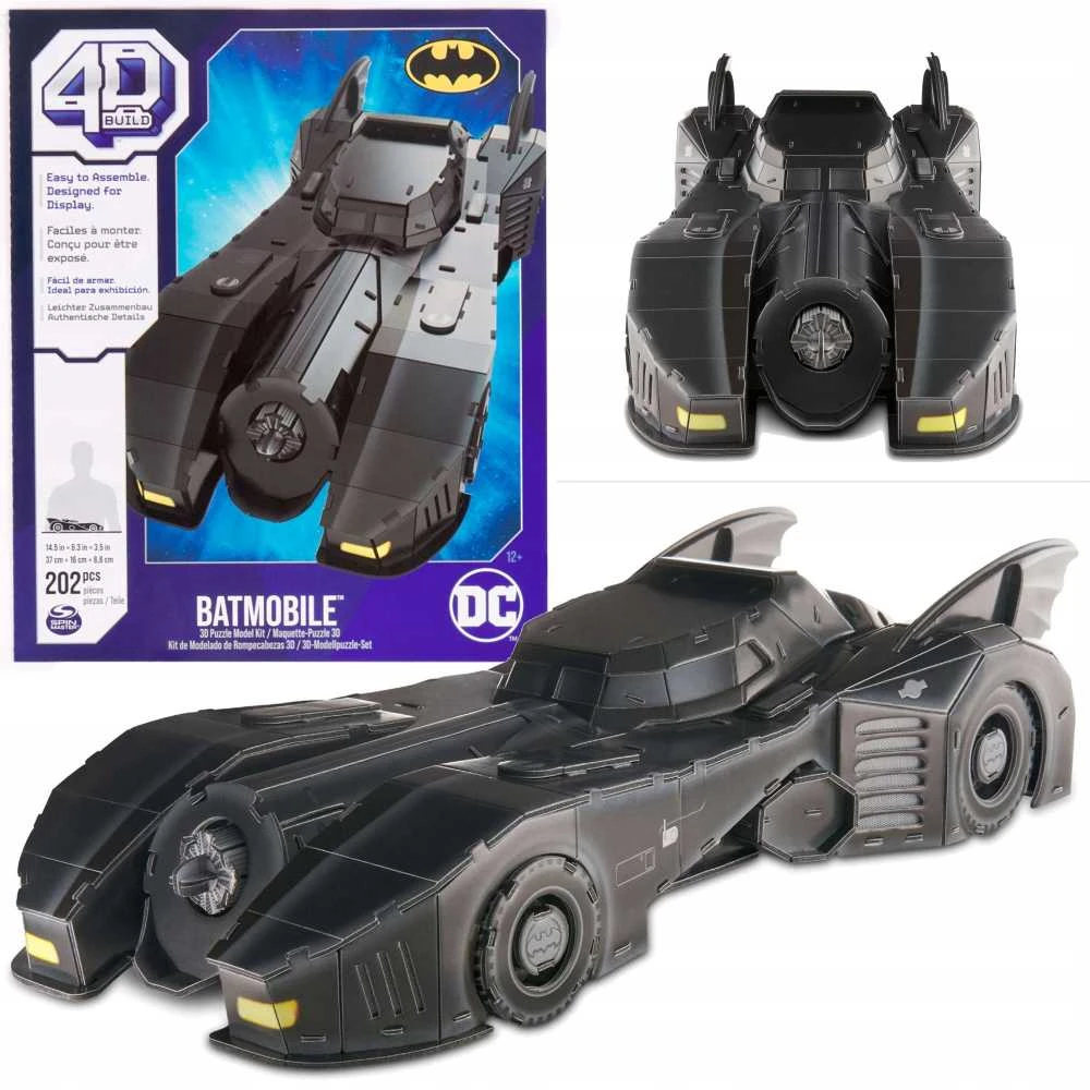 Bigbuy Home 4D dėlionė „Batman Batmobile“ 3D automobilio modelis, surinkimas 37 cm