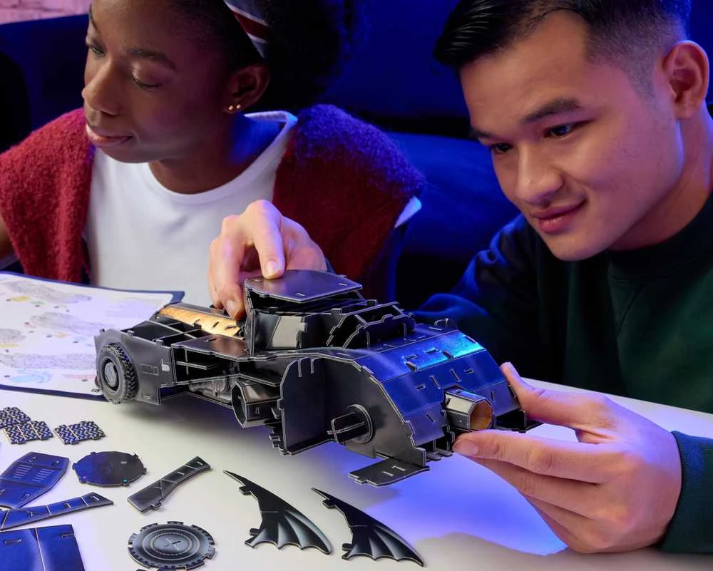 Bigbuy Home 4D dėlionė „Batman Batmobile“ 3D automobilio modelis, surinkimas 37 cm