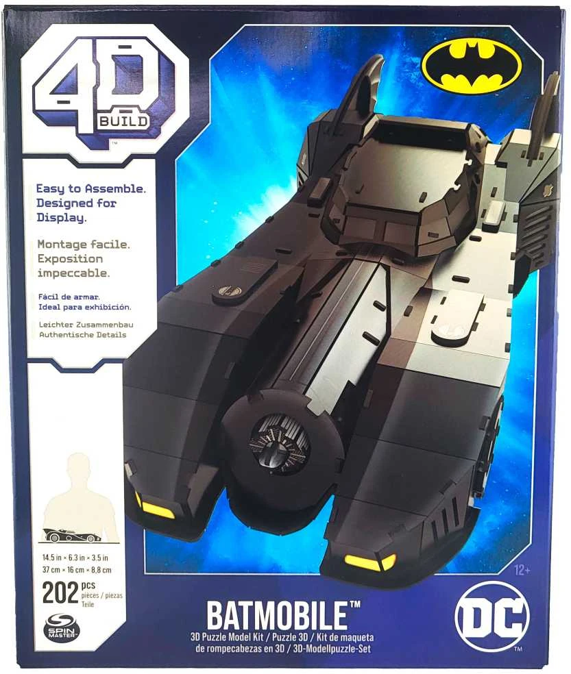 Bigbuy Home 4D dėlionė „Batman Batmobile“ 3D automobilio modelis, surinkimas 37 cm