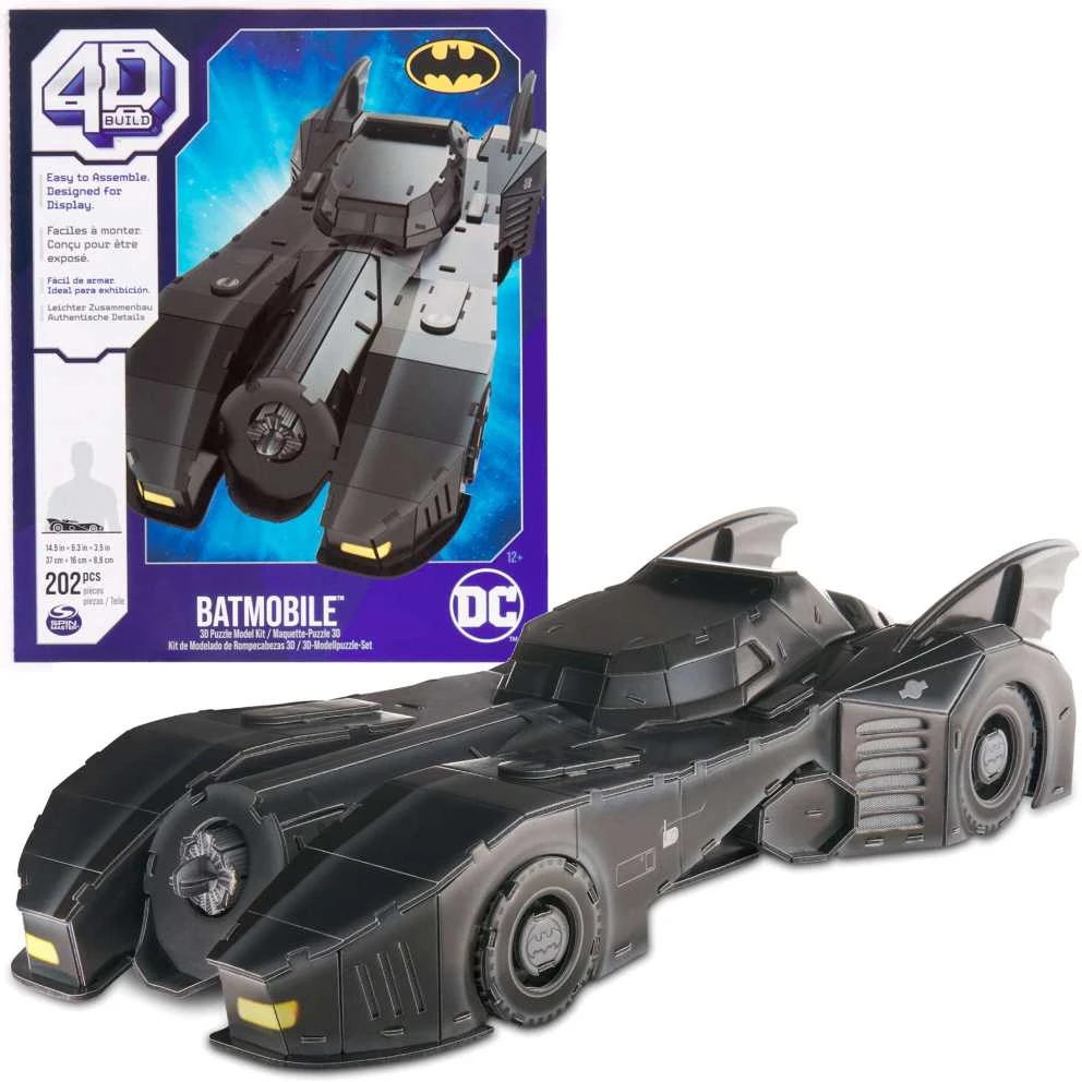 Bigbuy Home 4D dėlionė „Batman Batmobile“ 3D automobilio modelis, surinkimas 37 cm