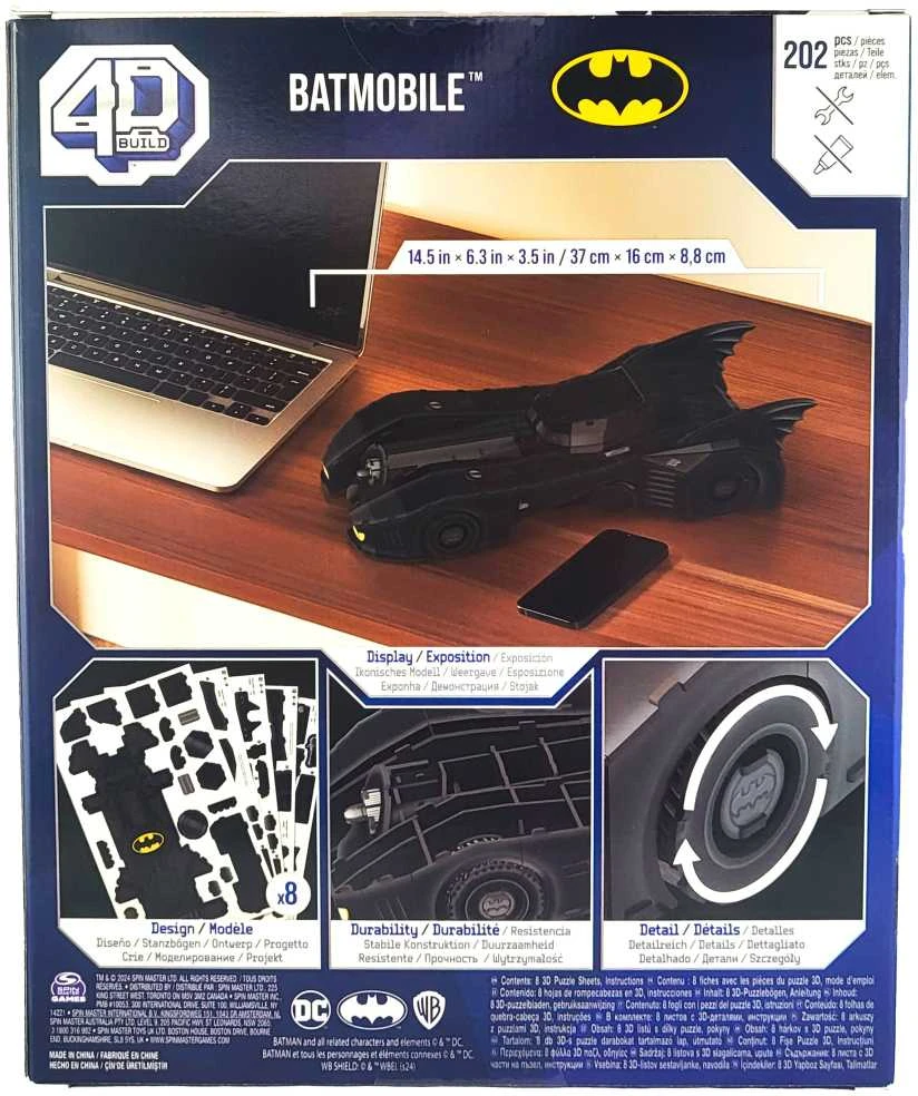 Bigbuy Home 4D dėlionė „Batman Batmobile“ 3D automobilio modelis, surinkimas 37 cm