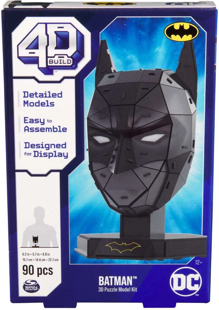 Spin Master 4D dėlionė, surenkamas Betmeno modelis, juodos herojaus figūrėlė 3D