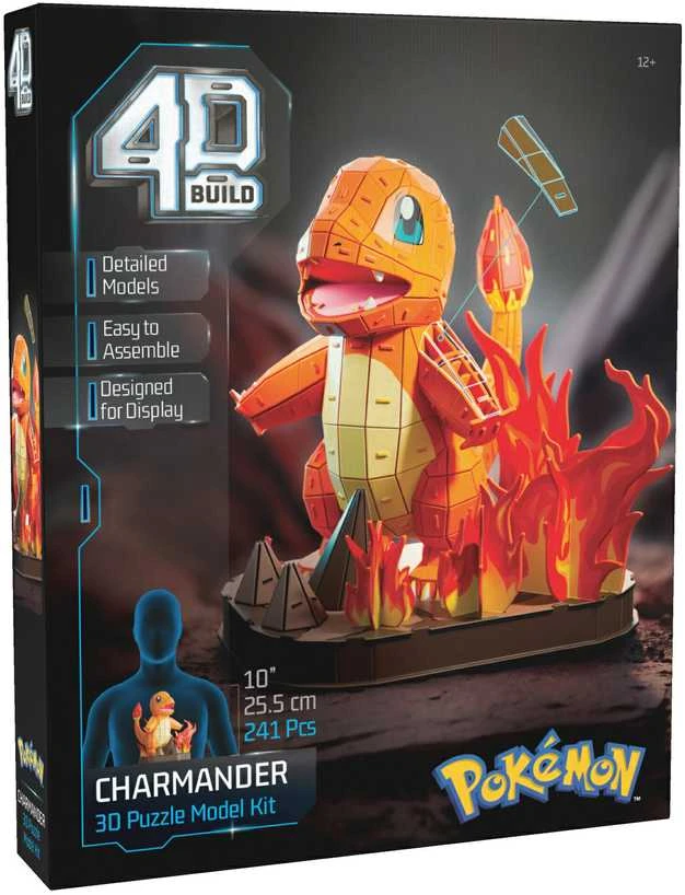 Nezatříděno „Puzzle 4D“ statyti „Pokemon Charmander“ 3D modelius surinkimui