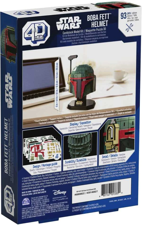 Spin Master STAR WARS 4D dėlionė „Žvaigždžių karai: Boba Fett šalmas“