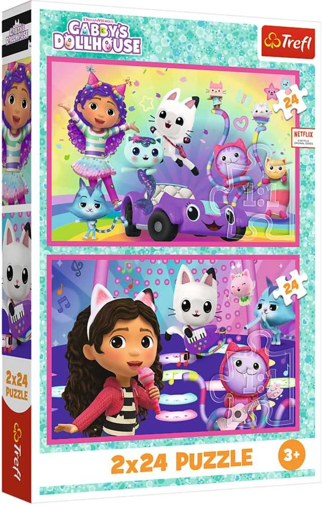 Trefl Dėlionė 2x24 vnt. - Gabby's Dollhouse