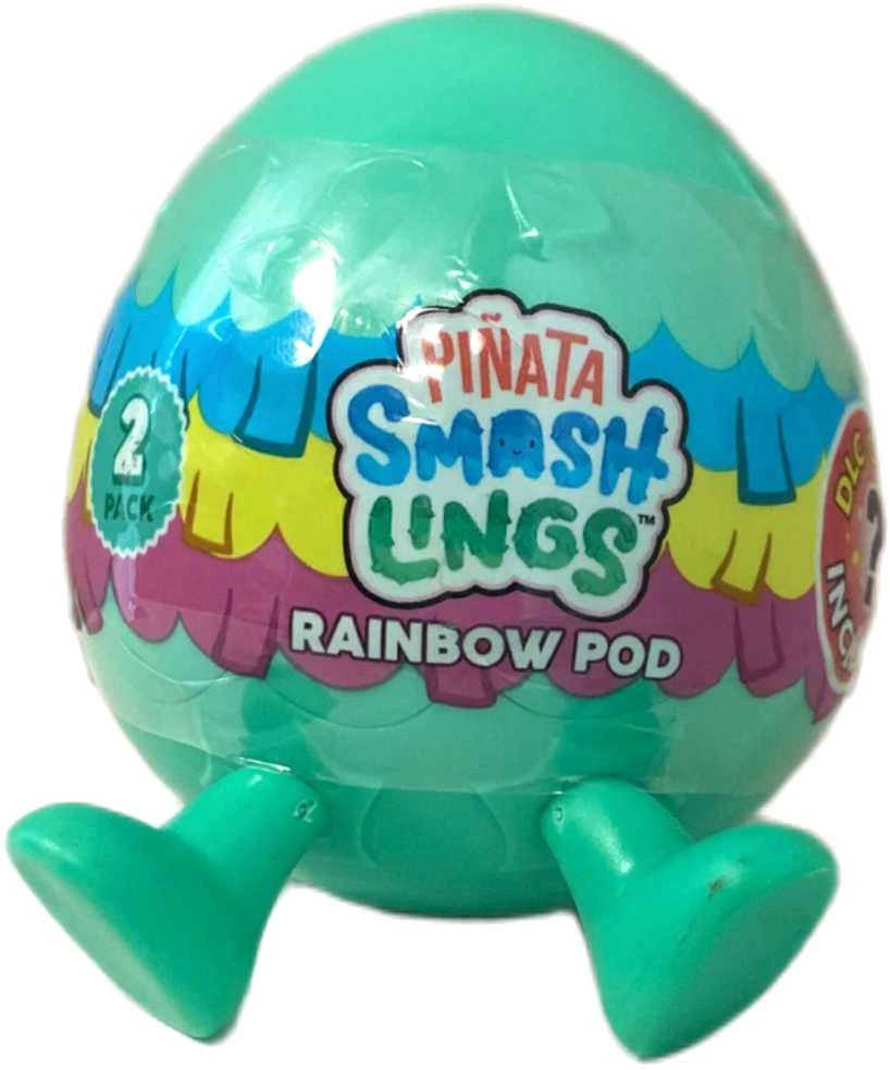 Almarina RAINBOW „SmashLings Pinata“ dvi atsitiktinės „Smashlings“ figūrėlės vaivorykštės formos kiaušinyje