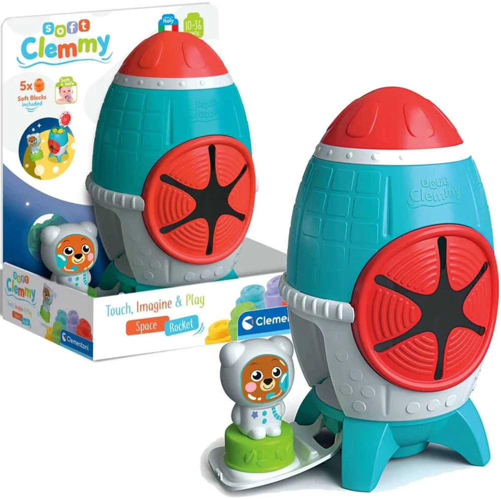 Clementoni sensorinis žaislas su kaladėlėmis "Space Rocket"