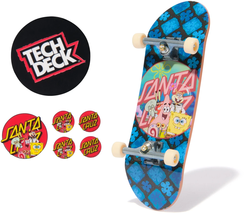 Spin Master Riedlentė Fingerboard 1 Szt Santa Cruz Spongebob / The Simpsons Tech Deck