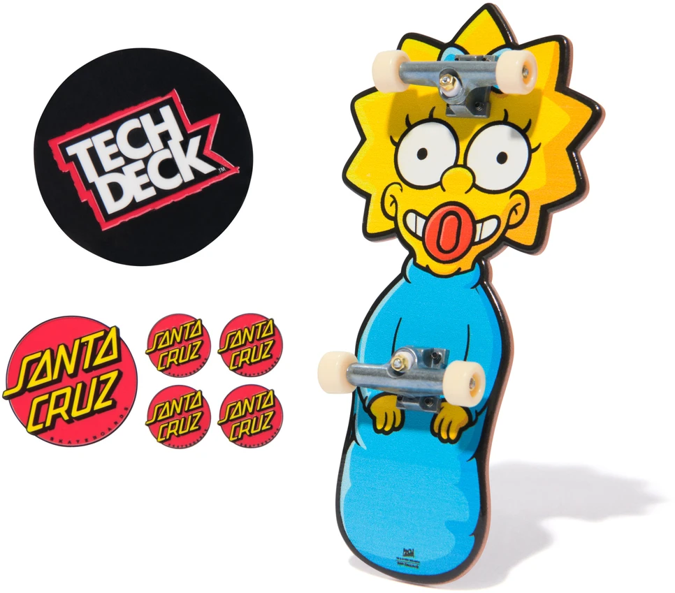 Spin Master Riedlentė Fingerboard 1 Szt Santa Cruz Spongebob / The Simpsons Tech Deck
