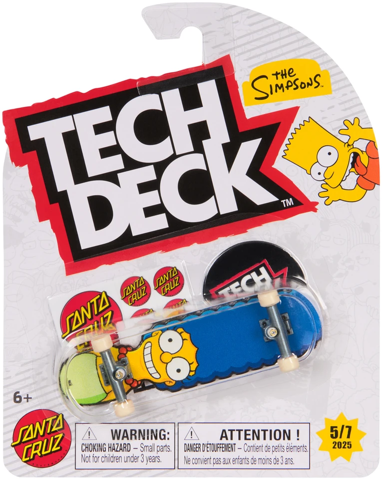 Spin Master Riedlentė Fingerboard 1 Szt Santa Cruz Spongebob / The Simpsons Tech Deck