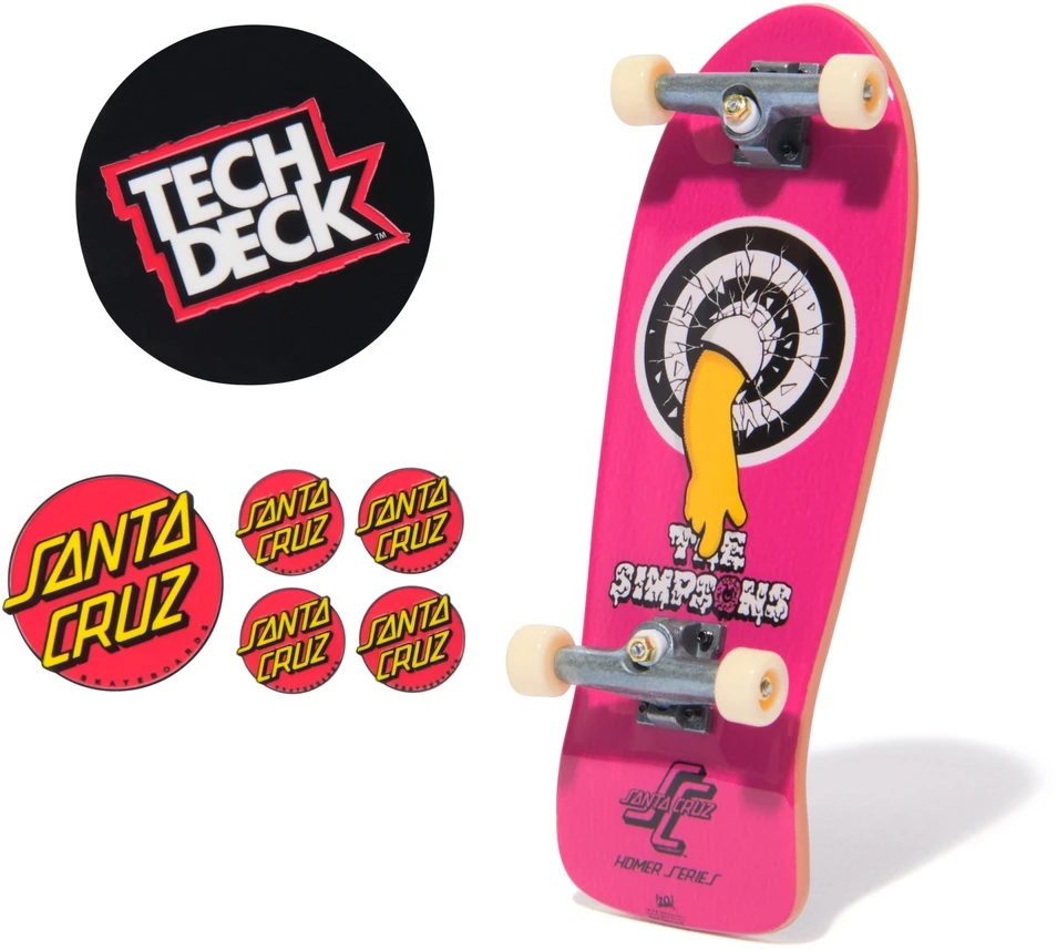 Spin Master Riedlentė Fingerboard 1 Szt Santa Cruz Spongebob / The Simpsons Tech Deck