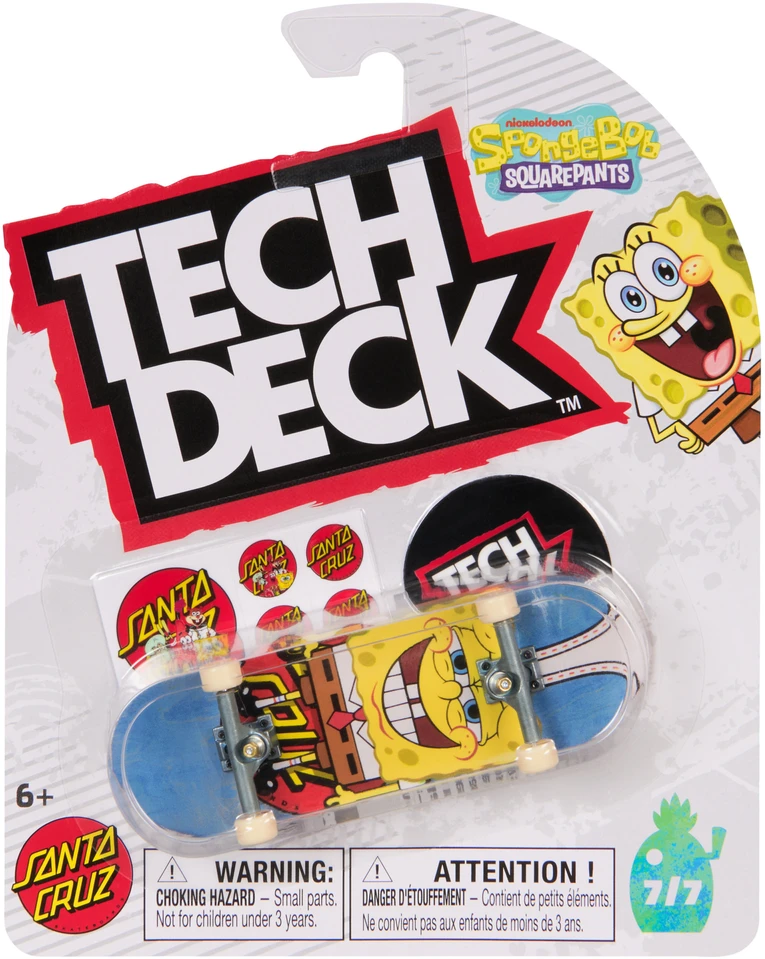 Spin Master Riedlentė Fingerboard 1 Szt Santa Cruz Spongebob / The Simpsons Tech Deck