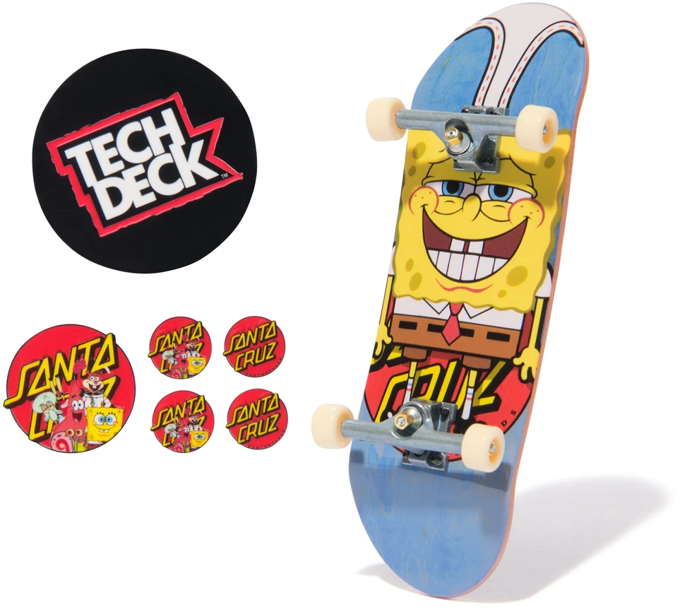 Spin Master Riedlentė Fingerboard 1 Szt Santa Cruz Spongebob / The Simpsons Tech Deck