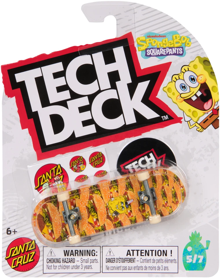 Spin Master Riedlentė Fingerboard 1 Szt Santa Cruz Spongebob / The Simpsons Tech Deck