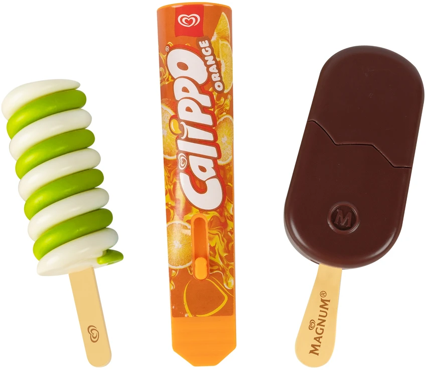 Rinkinys 3 zabawkowe lody Twister Magnum Calippo Algida Casdon