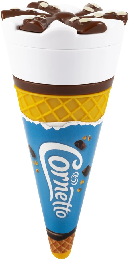 Rinkinys 4 zabawkowe lody na podstawce ekspozytor Twister Cornetto Magnum Algida Casdon