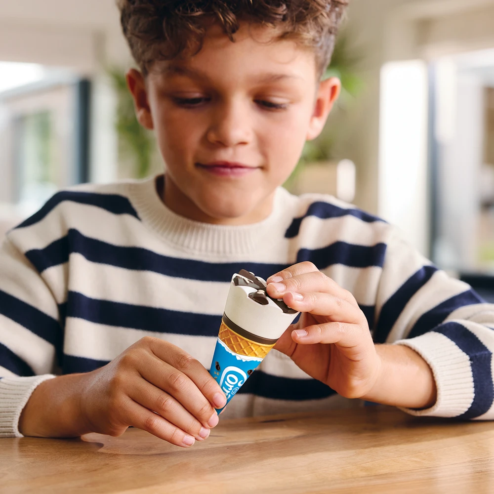 Rinkinys 4 zabawkowe lody na podstawce ekspozytor Twister Cornetto Magnum Algida Casdon