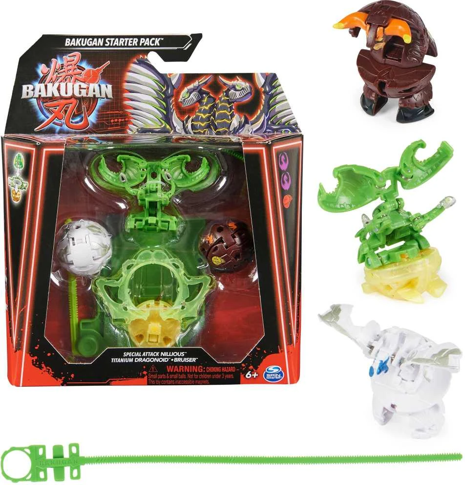 Spin Master Rinkinys Bakugan Starter Pack Strateginio žaidimo startinis rinkinys 3 figūrėlių Special Attack Nillious