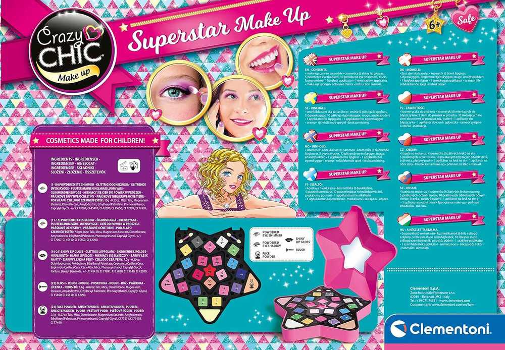 CRAZY CHIC SUPER STAR MAKE UP CLEMENTONI paletė