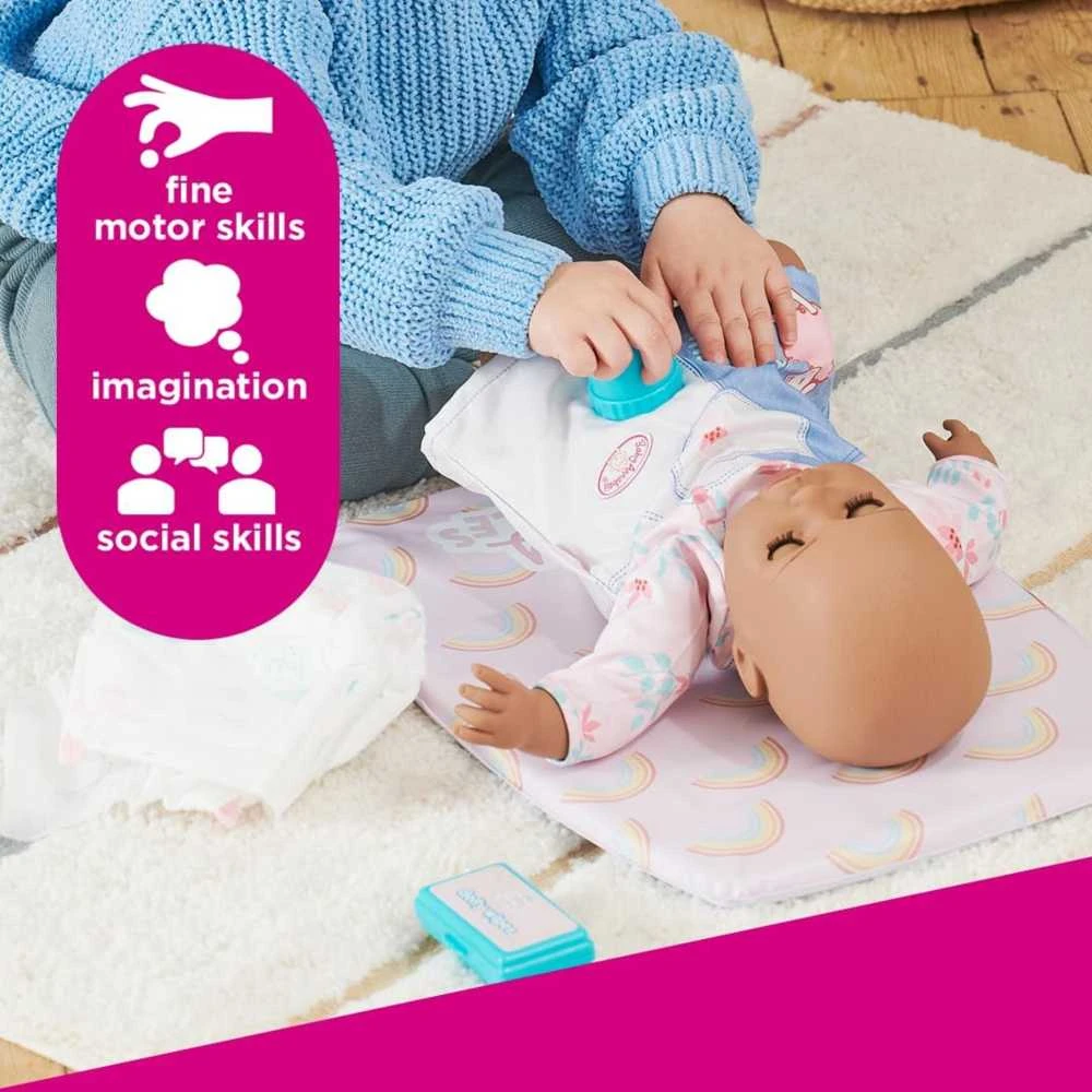 Baby Huggles Casdon persirengimo kilimėlis lėlės vystyklai + priedai