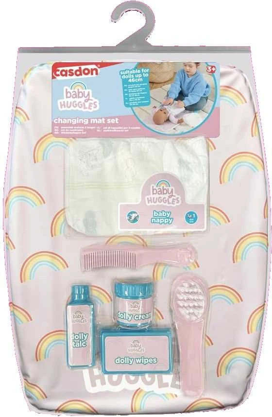 Baby Huggles Casdon persirengimo kilimėlis lėlės vystyklai + priedai