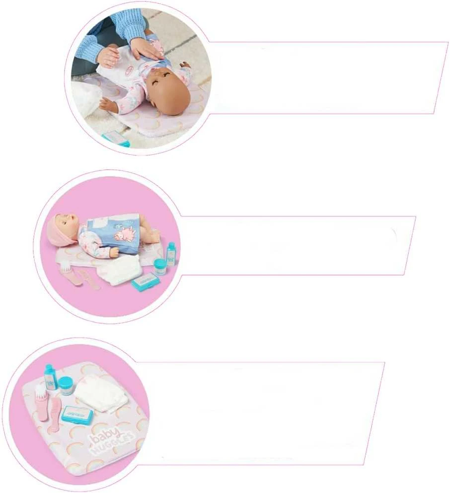Baby Huggles Casdon persirengimo kilimėlis lėlės vystyklai + priedai