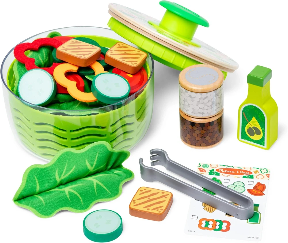 Salotų ruošimo rinkinys vaikams, medžiaginis, 28 elementai Melissa&Doug