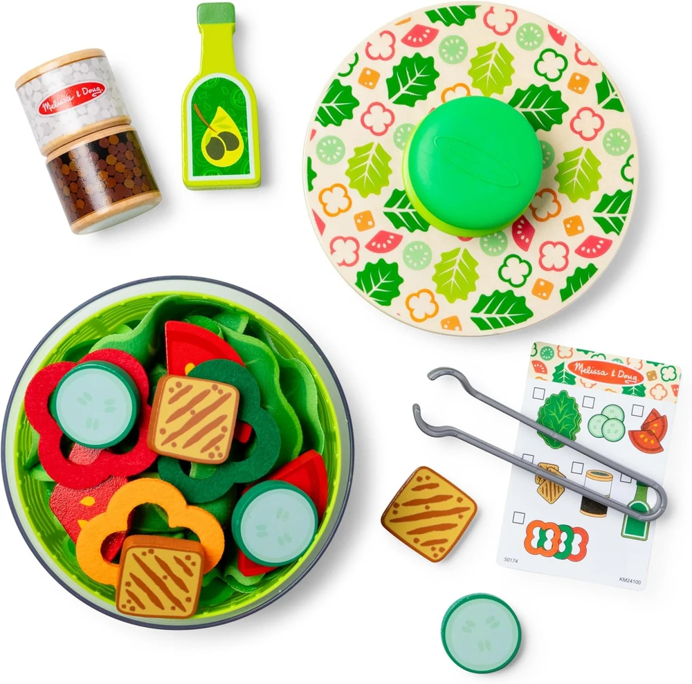 Salotų ruošimo rinkinys vaikams, medžiaginis, 28 elementai Melissa&Doug