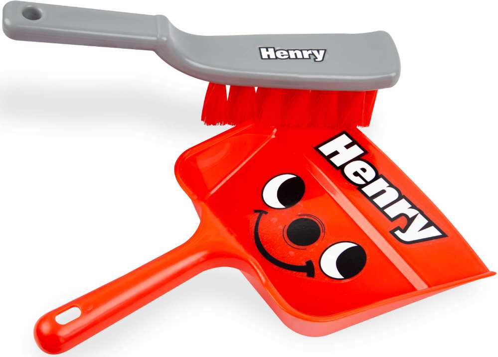 Henry vaikų valymo rinkinys, šepetys ir šiukšliadėžė Raudona Casdon