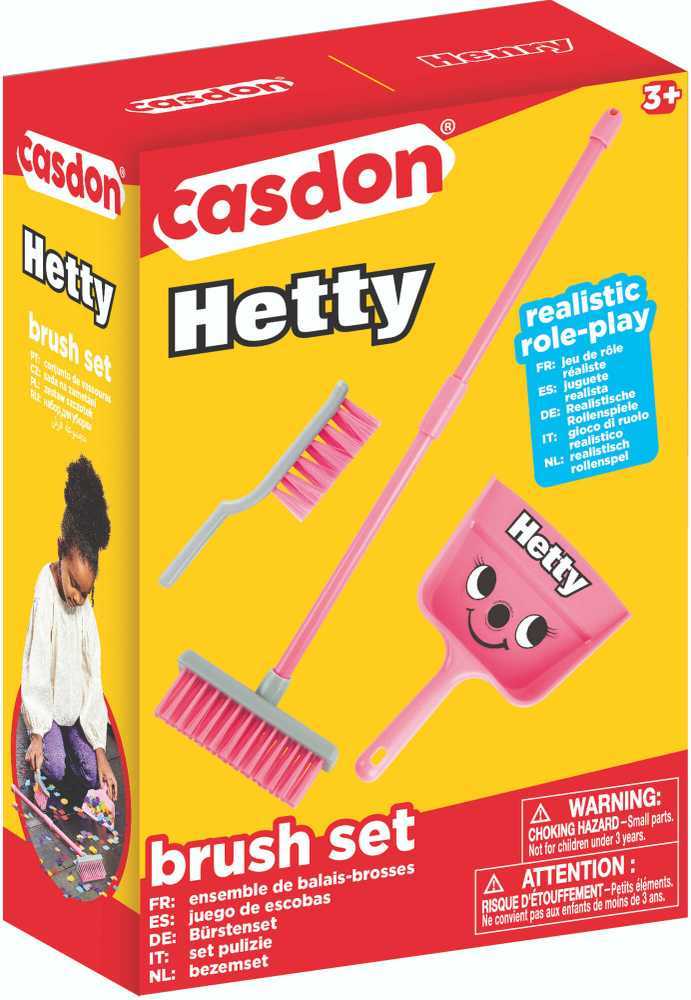 Valymo rinkinys Hetty vaikams, rožinė šluotelė su semtuvu Casdon