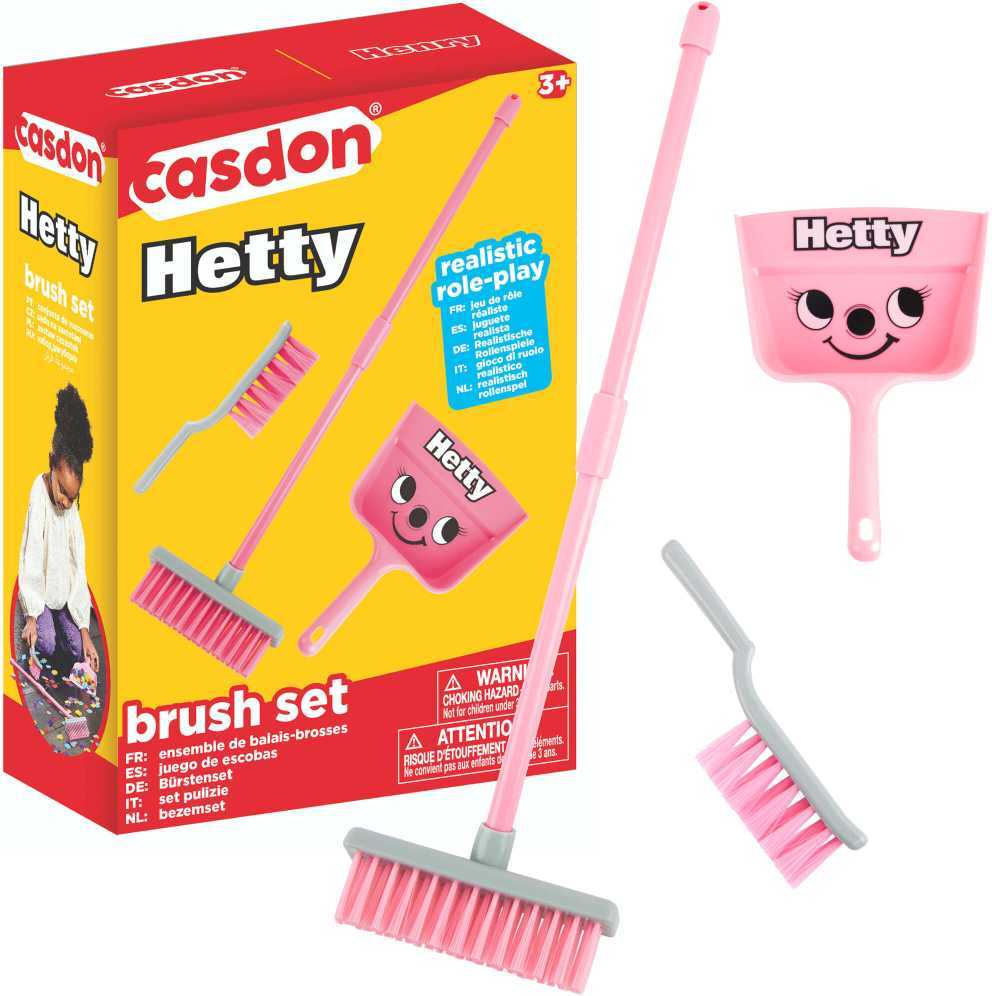 Valymo rinkinys Hetty vaikams, rožinė šluotelė su semtuvu Casdon