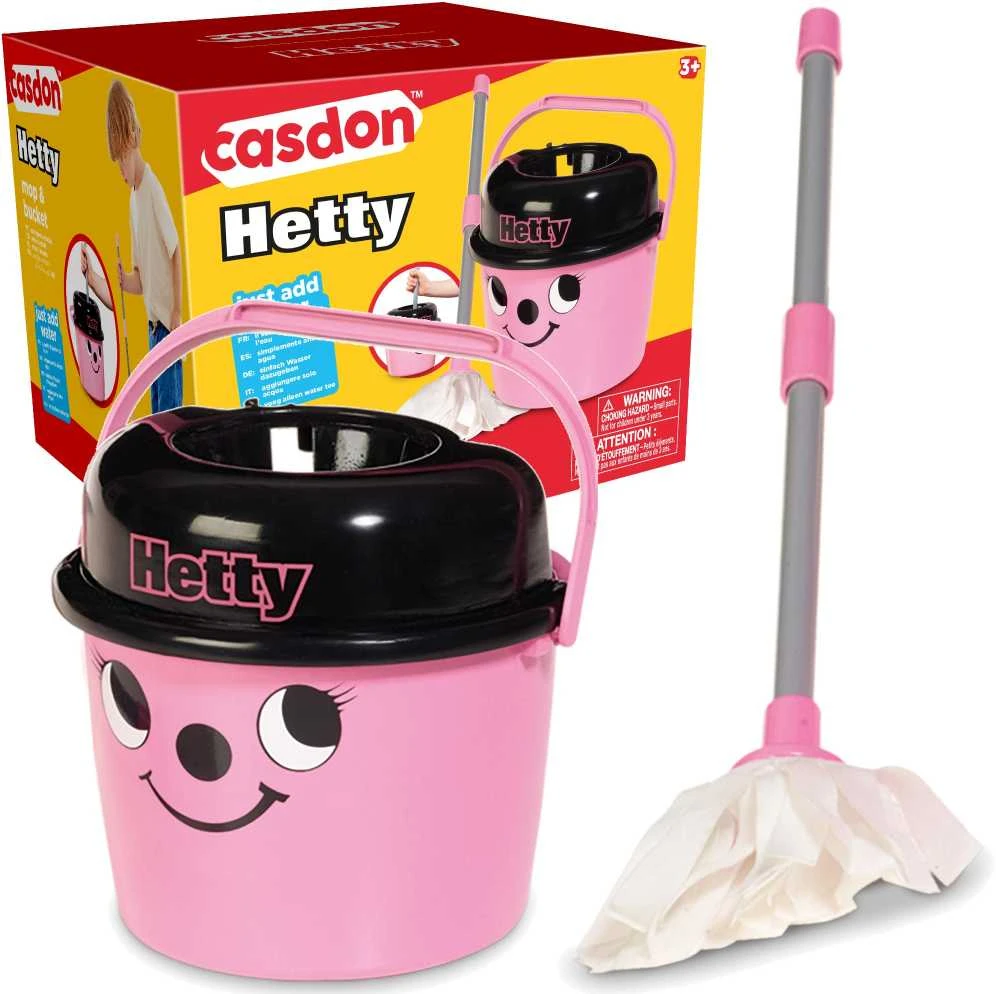 Rinkinys Valymo Šluostė Ir Kibiras Hetty Vaikams Casdon 42 cm