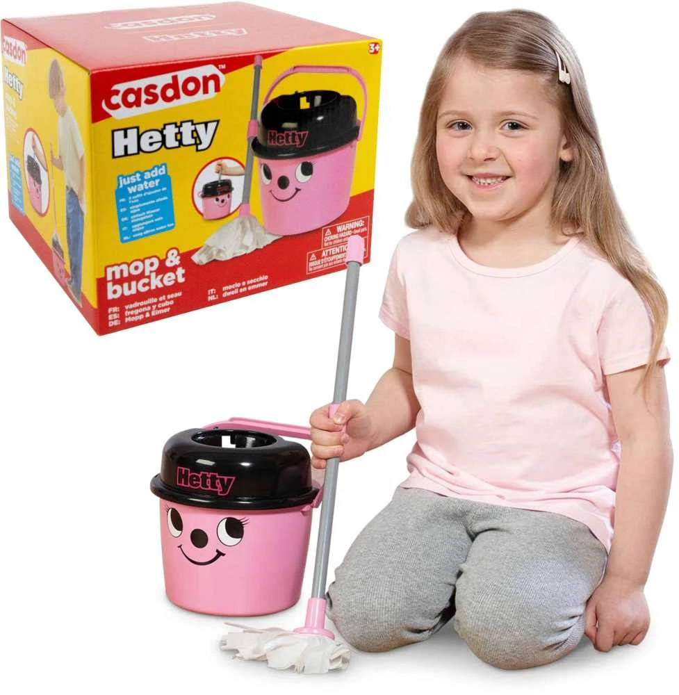 Rinkinys Valymo Šluostė Ir Kibiras Hetty Vaikams Casdon 42 cm