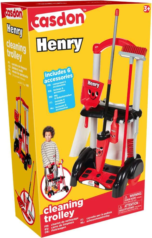 Rinkinys valymo vežimėlio šluota šluota Casdon Henry Little Helper