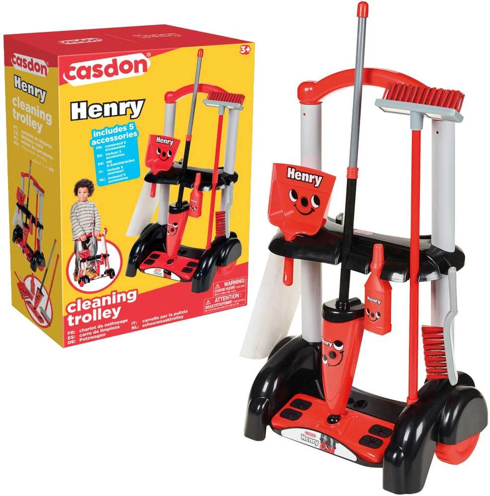 Rinkinys valymo vežimėlio šluota šluota Casdon Henry Little Helper