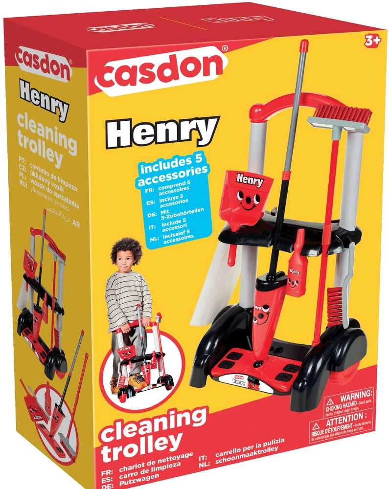 Rinkinys valymo vežimėlio šluota šluota Casdon Henry Little Helper