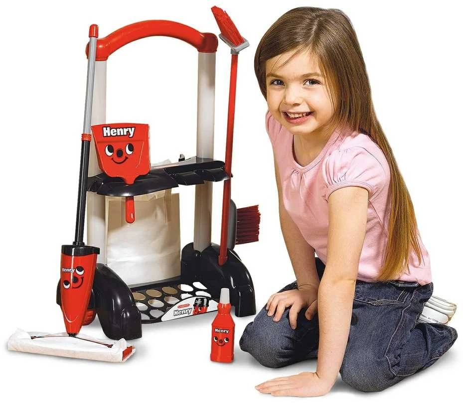Rinkinys valymo vežimėlio šluota šluota Casdon Henry Little Helper