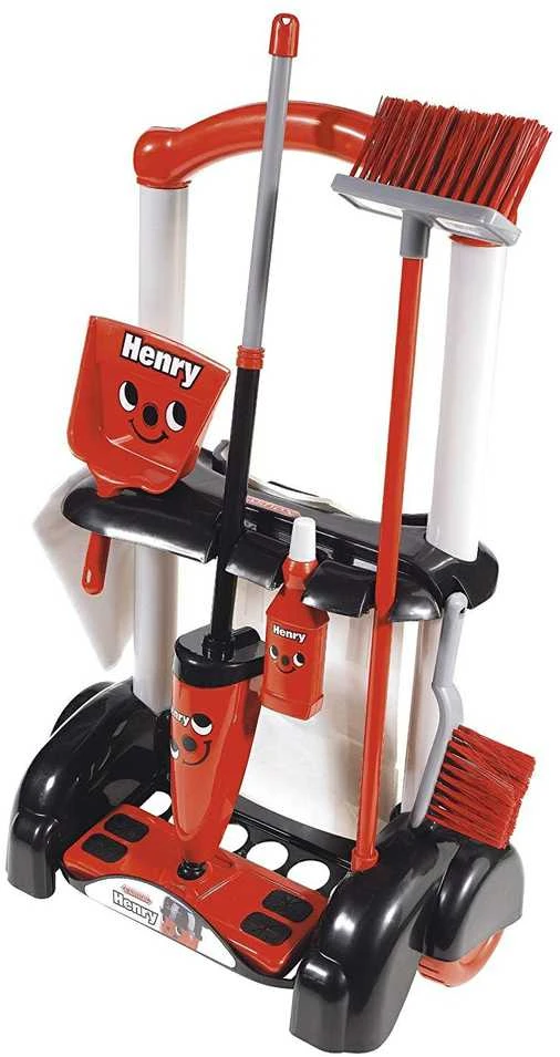 Rinkinys valymo vežimėlio šluota šluota Casdon Henry Little Helper