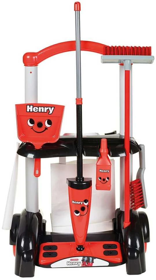 Rinkinys valymo vežimėlio šluota šluota Casdon Henry Little Helper