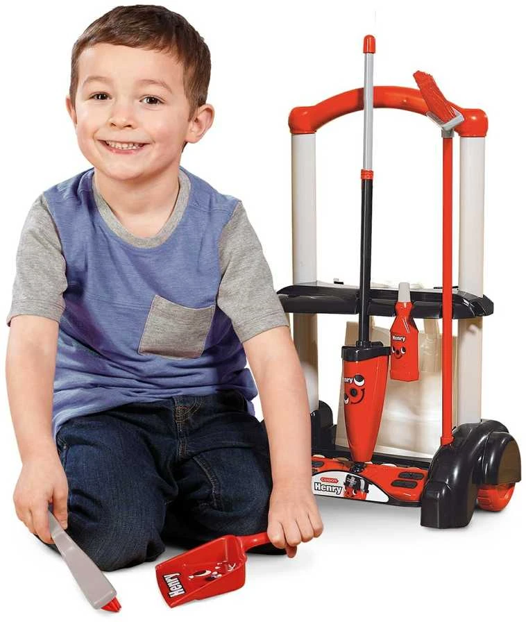 Rinkinys valymo vežimėlio šluota šluota Casdon Henry Little Helper