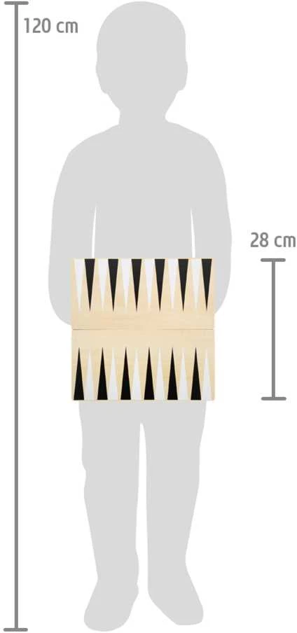 Small Foot Rinkinys mediniai stalo žaidimai 3in1 šachmatų šaškės Backgammon Dėlionės žaidimas