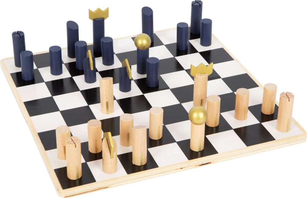 Small Foot Rinkinys mediniai stalo žaidimai 3in1 šachmatų šaškės Backgammon Dėlionės žaidimas