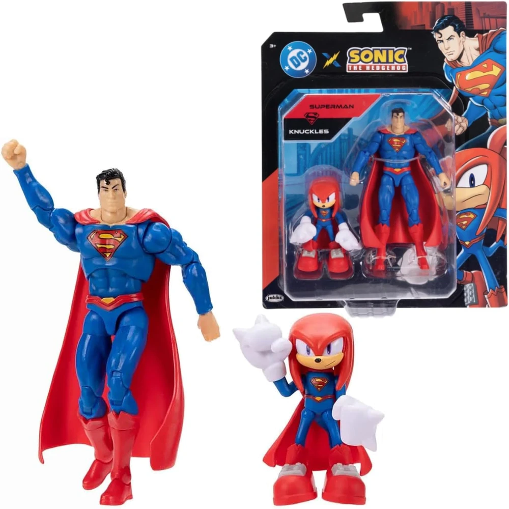 Jakks Pacific Rinkinio figūrėlė Knuckles x Superman Sonic the Hedgehog x DC Comics