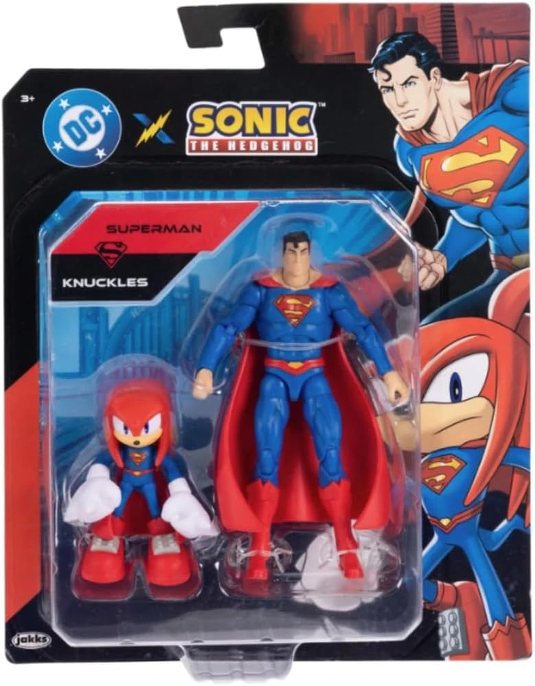 Jakks Pacific Rinkinio figūrėlė Knuckles x Superman Sonic the Hedgehog x DC Comics