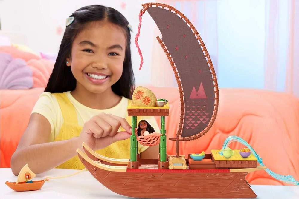 Žaislas - Mattel Disney Vaiana 2 Kanoja Žaislų Rinkinys su Mini Lėle ir Priedais