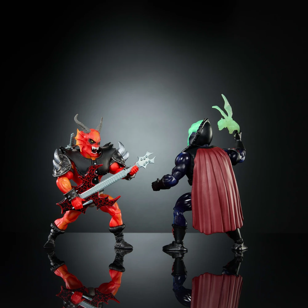 Filmo figūrėlių rinkinys Crossover Hordak ir Hellfire-Man Masters of the Universe Origins x Stranger Things