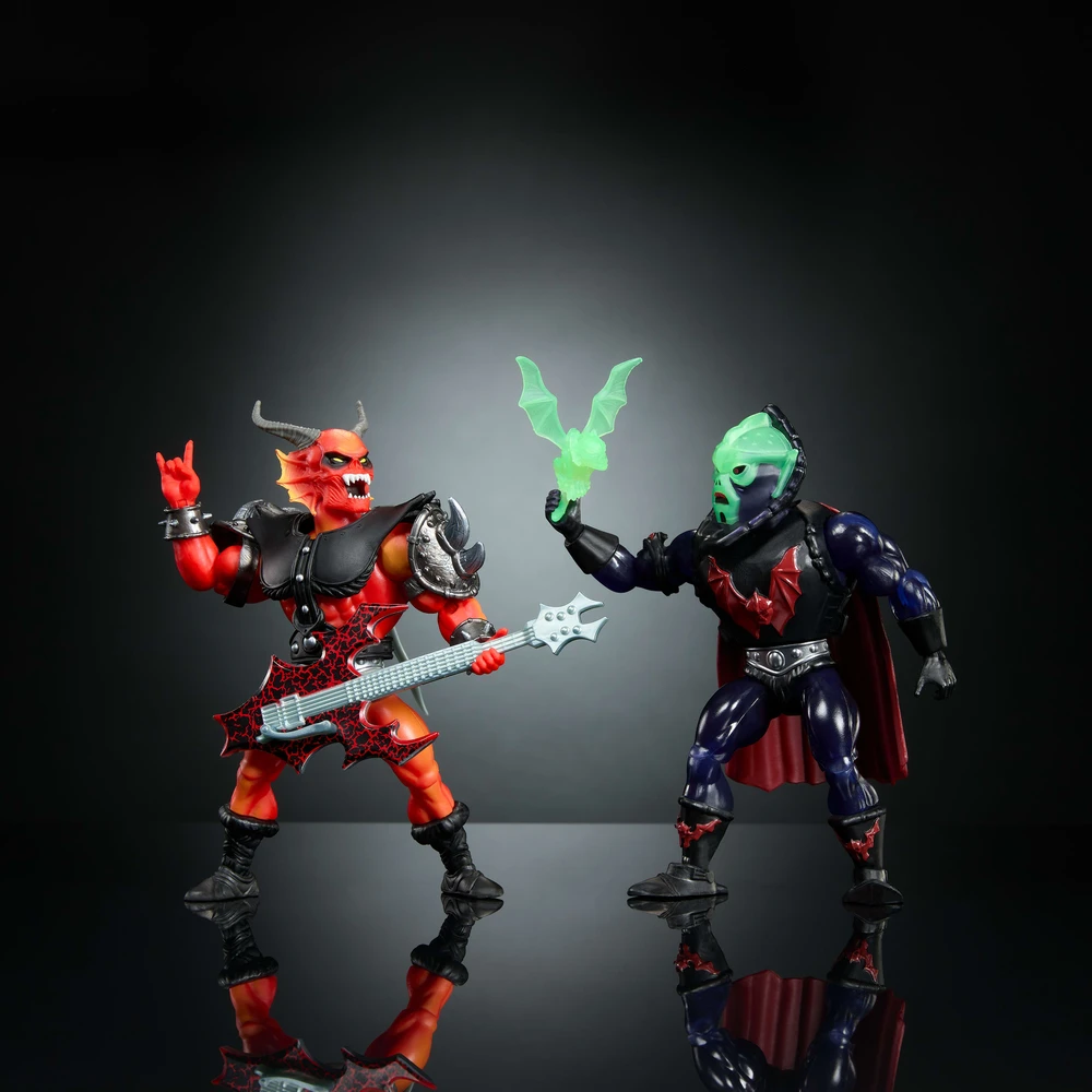 Filmo figūrėlių rinkinys Crossover Hordak ir Hellfire-Man Masters of the Universe Origins x Stranger Things