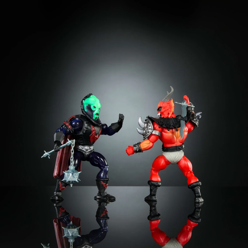 Filmo figūrėlių rinkinys Crossover Hordak ir Hellfire-Man Masters of the Universe Origins x Stranger Things