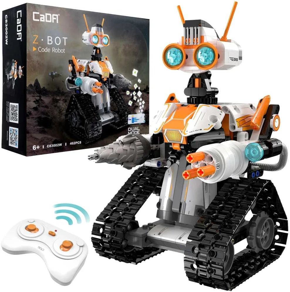 Rinkinys CaDA statybiniai blokai Nuotolinio valdymo Z.BOT kodo robotas RC programavimas Robotika LED šviesa 462 dalys