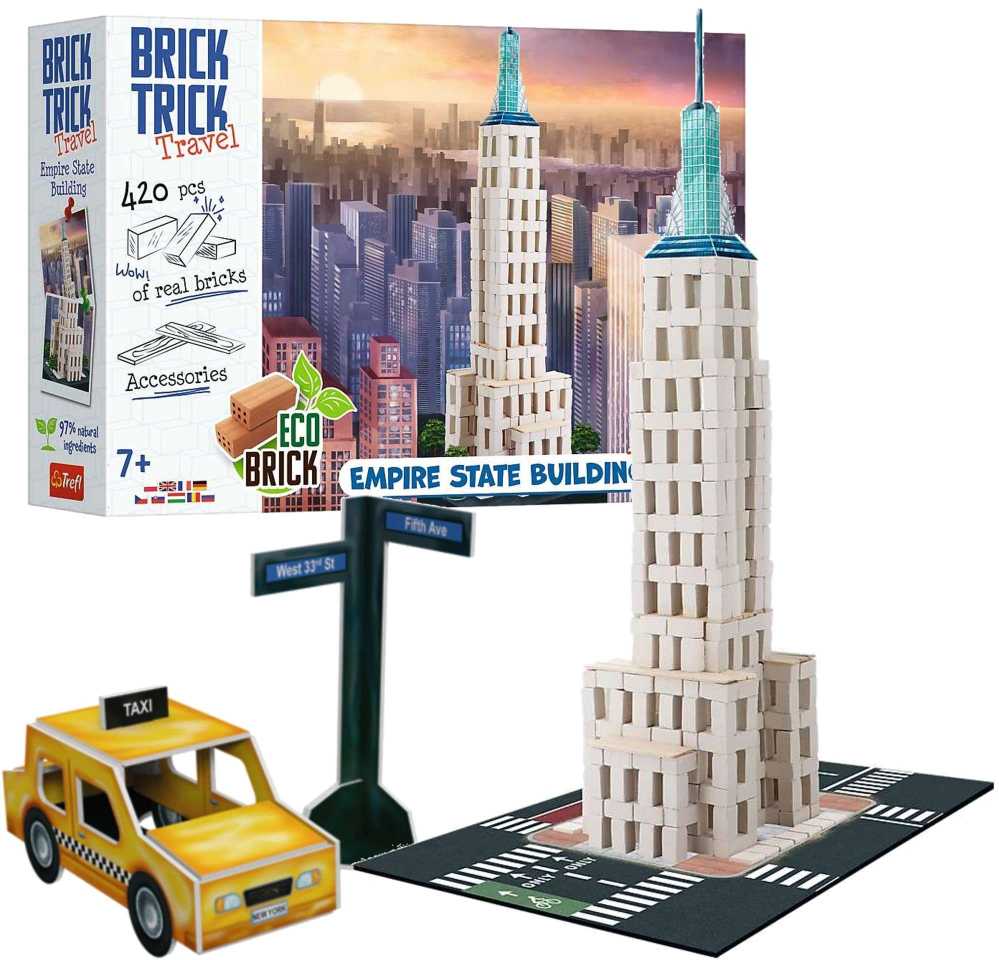 Trefl Rankdarbių rinkinys Empire State Building modelis Brick Trick Travel